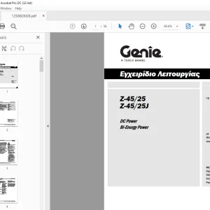 Genie Z-45/25 Z-45/25J DC Power Bi-Energy Power Εγχειρίδιο Λειτουργίας 1258826GK