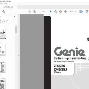 Genie Z-45/25 Z-45/25J IC Power Bedieningshandleiding 82600DU - PDF DOWNLOAD