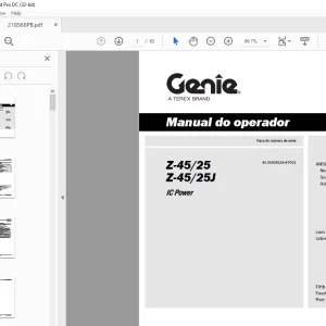 Genie Z-4525 Z-4525J IC Power Manual do operador 218568PB - PDF DOWNLOAD