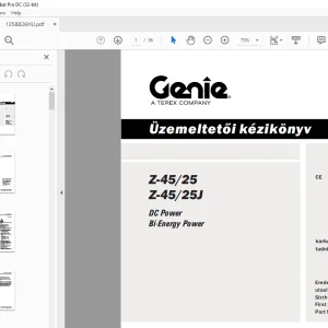 Genie Z-45/25 Z-45/25J Üzemeltetői kézikönyv 1258826HU - PDF DOWNLOAD