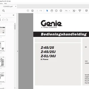 Genie Z-45/25 Z-45/25J Z-51/30J IC Power Bedieningshandleiding 133540DU - PDF DOWNLOAD