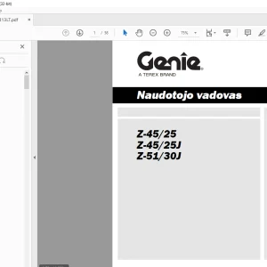 Genie Z-45/25 Z-45/25J Z-51/30J Naudotojo vadovas 219413LT - PDF DOWNLOAD