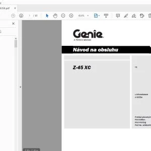 Genie Z-45XC Návod na obsluhu 1268193SK - PDF DOWNLOAD