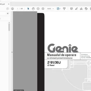 Genie Z-51/30J IC Power cu informatii privind întretinerea Manualul de operare 97900RO - PDF