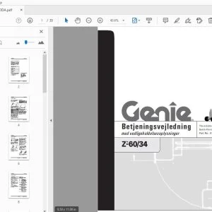 Genie Z-60/34 Betjeningsvejledning 43630DA - PDF DOWNLOAD 