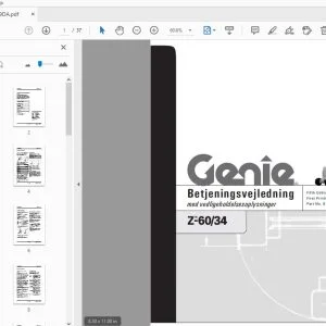Genie Z-60/34 Betjeningsvejledning 82579DA - PDF DOWNLOAD