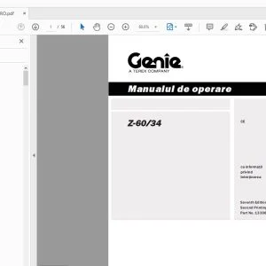 Genie Z-60/34 Manualul de operare 133083RO - PDF DOWNLOAD