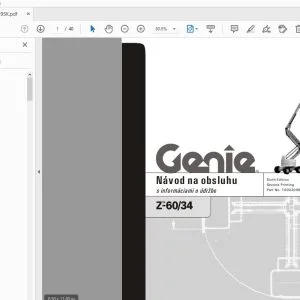 Genie Z-60/34 Návod na obsluhu 1000209SK - PDF DOWNLOAD