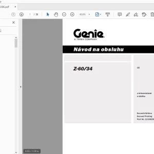 Genie Z-60/34 Návod na obsluhu 133083SK - PDF DOWNLOAD