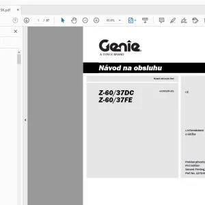 Genie Z-60/37DC Z-60/37FE Návod na obsluhu 1270491SK - PDF DOWNLOAD