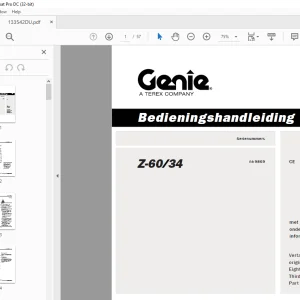 Genie Z-60/34 Bedieningshandleiding 133542DU - PDF DOWNLOAD