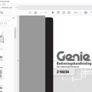 Genie Z-60/34 Bedieningshandleiding 43630DU - PDF DOWNLOAD