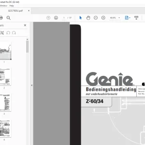 Genie Z-60/34 Bedieningshandleiding 82579DU - PDF DOWNLOAD