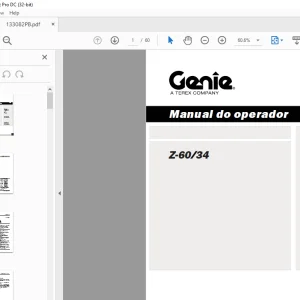 Genie Z-60/34 Manual do operador 133082PB - PDF DOWNLOAD