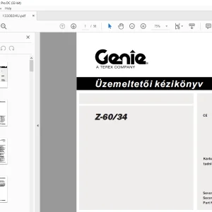 Genie Z-60/34 Üzemeltetői kézikönyv 133083HU - PDF DOWNLOAD