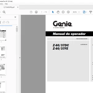 Genie Z-60/37DC Z-60/37FE Manual do operador 1270490PB - PDF DOWNLOAD