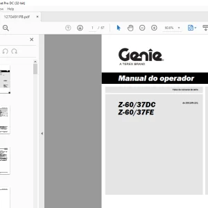 Genie Z-60/37DC Z-60/37FE Manual do operador 1270491PB - PDF DOWNLOAD