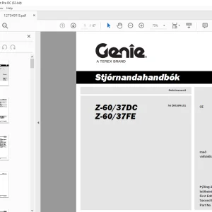 Genie Z-60/37DC Z-60/37FE Stjórnandahandbók 1270491IS - PDF DOWNLOAD