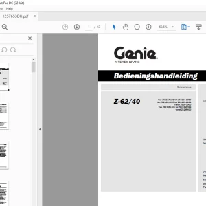 Genie Z-62/40 Bedieningshandleiding 1257653DU - PDF DOWNLOAD