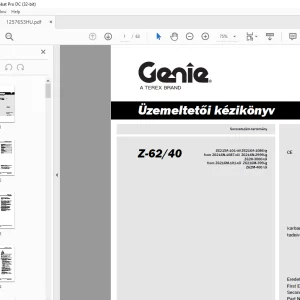 Genie Z-62/40 Üzemeltetői kézikönyv 1257653HU - PDF DOWNLOAD