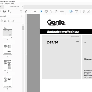 Genie Z-80/60 Betjeningsvejledning 1258948DA - PDF DOWNLOAD