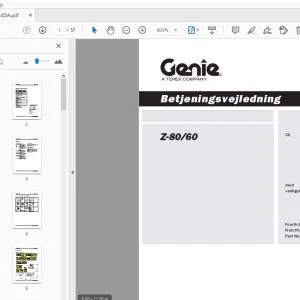 Genie Z-80/60 Betjeningsvejledning 133094DA - PDF DOWNLOAD