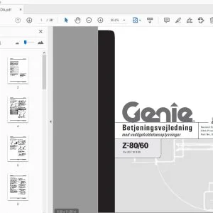 Genie Z-80/60 Betjeningsvejledning 82578DA - PDF DOWNLOAD