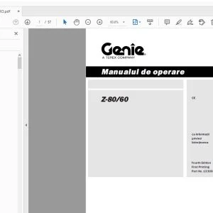 Genie Z-80/60 Manualul de operare 133094RO - PDF DOWNLOAD