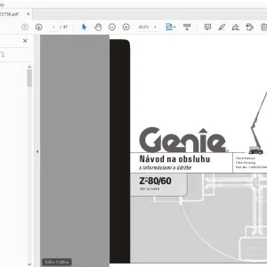 Genie Z-80/60 Návod na obsluhu 1000237SK - PDF DOWNLOAD