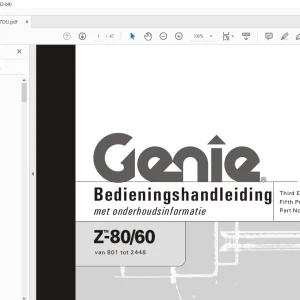 Genie Z-80/60 Bedieningshandleiding 1000237DU - PDF DOWNLOAD