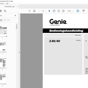 Genie Z-80/60 Bedieningshandleiding 1258948DU - PDF DOWNLOAD