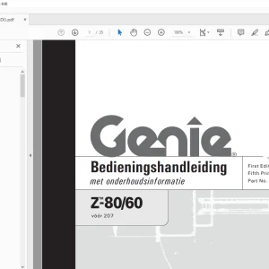 Genie Z-80/60 Bedieningshandleiding 82258DU - PDF DOWNLOAD