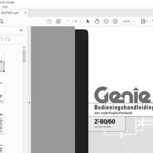 Genie Z-80/60 Bedieningshandleiding 82578DU - PDF DOWNLOAD