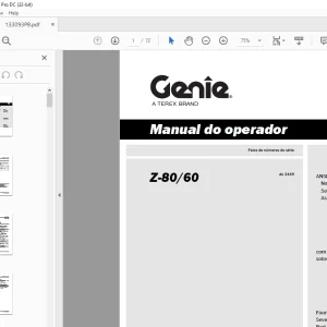 Genie Z-80/60 Manual do operador 133093PB - PDF DOWNLOAD