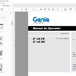 Genie Z®-45 FE Z®-45 DC Manual do operador 1294784PBGT - PDF DOWNLOAD