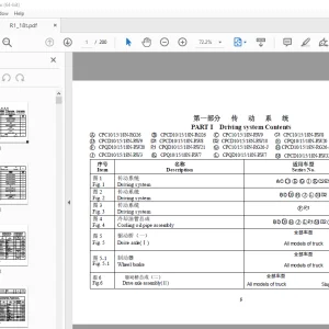 Hangcha Forklift Truck R1-18t Parts Manual - PDF DOWNLOAD