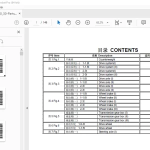 Hangcha J-CPD-10-30 Forklift Truck Parts Manual - PDF DOWNLOAD