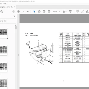 Hangcha J Series 4 Wheel Electric Forklift Truck 4-5t Parts Manual PDF