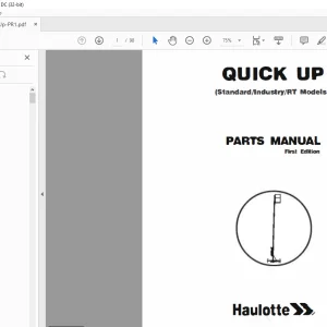 Haulotte QUICK UP Parts Manual - PDF DOWNLOAD