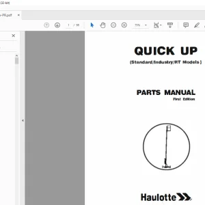 Haulotte QUICK UP Parts Manual - PDF DOWNLOAD