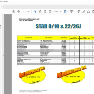 Haulotte Star 8/10 & 22/26J PIEZAS DE RECAMBIO Manual - PDF DOWNLOAD