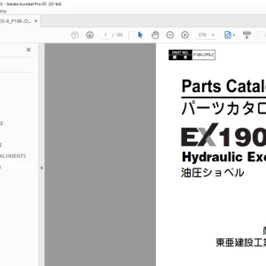 Hitachi 1900-6 Hydraulic Excavator Parts Manual P18K-OP9-2 -  PDF DOWNLOAD