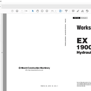 Hitachi 1900-6 Hydraulic Excavator Parts Manual W1 BK-E-00 -  PDF DOWNLOAD