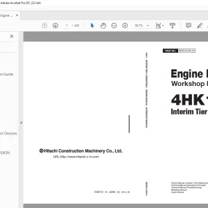 Hitachi 4HK1 Interim Tier 4 Compatible Engine Workshop Manual PNEWDCA - PDF