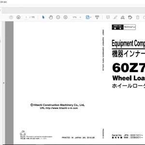 Hitachi 60Z7 Wheel Loader Parts Manual - PDF DOWNLOAD