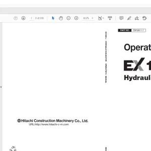 Hitachi EX 1900-6 Hydraulic Excavator Operator’s Manual EM18K1-7 - PDF DOWNLOAD