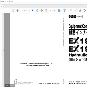 Hitachi EX1900-6 1900E-6 Hydraulic Excavator Parts Manual P18K-E1-3 - PDF DOWNLOAD