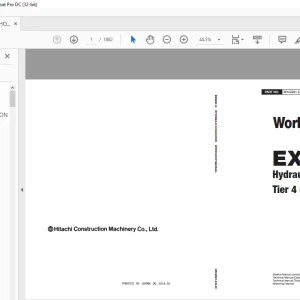Hitachi EX5600-7B Hydraulic Excavator Tier 4 Final Cummins engine Workshop Manual PN: WKGB91 PDF