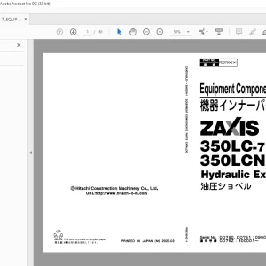 Hitachi ZAXIS 340LC-7 340LC-7 Hydraulic Excavator Parts Manual - PDF DOWNLOAD