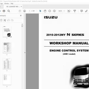 Isuzu 4HK1 Engine Control System 2010-2012MY N-Series Workshop Manual PDF